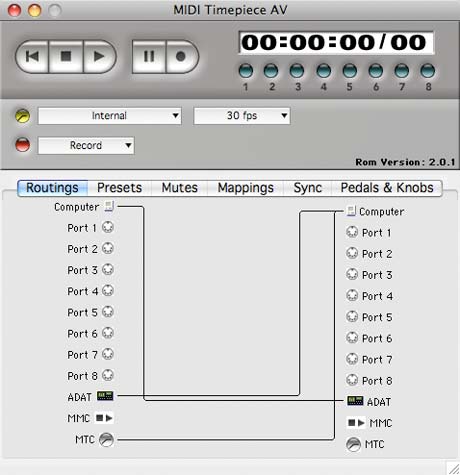 MOTU Timepiece AV Config